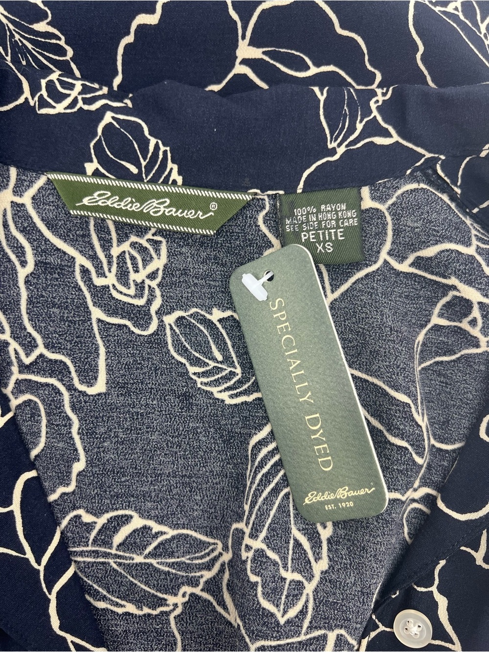 Vintage Eddie Bauer floral Midi Dress | XSP NWT - Picture 9 of 10